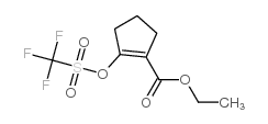 Ethyl 2-{[(trifluoromethyl)sulfonyl]oxy}cyclopent-1-ene-1-carboxylate structure
