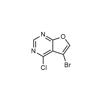 5-溴-4-氯呋喃[2,3-d]嘧啶结构式