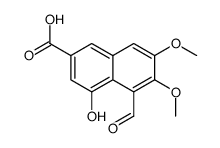 5-formyl-4-hydroxy-6,7-dimethoxynaphthalene-2-carboxylic acid Structure