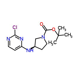 tert-butyl (3R)-3-[(2-chloropyrimidin-4-yl)amino]pyrrolidine-1-carboxylate Structure