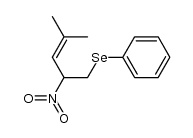 (4-methyl-2-nitropent-3-en-1-yl)(phenyl)selane结构式