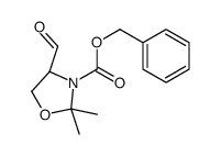 (R)-4-甲酰基-2,2-二甲基噁唑啉-3-羧酸苄酯结构式