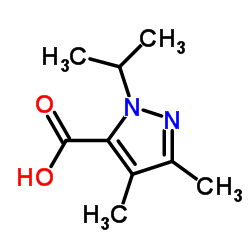 1-isopropyl-3,4-dimethyl-1H-pyrazol-5-carboxylic acid结构式