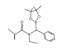 N-ethyl-N-[phenyl(4,4,5,5-tetramethyl-1,3,2-dioxaborolan-2-yl)methyl]pivalamide结构式
