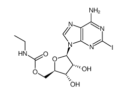 2-碘-5'-乙基羧酰胺基腺苷结构式