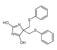 5,5-bis(phenylsulfanylmethyl)imidazolidine-2,4-dione结构式