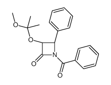 (3R,4S)-1-苯甲酰-3-(1-甲氧基-1-甲基乙氧基)-4-苯基-2-氮杂环丁酮结构式