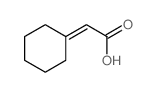 Acetic acid,2-cyclohexylidene- Structure