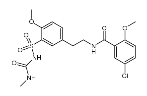 2-methoxy-5-chloro-N-{5-[1-sulfonylamino-N-(methylaminocarbonyl)-2-methoxyphenyl]-ethyl}-benzamide Structure