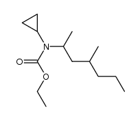 Ethoxycarbonyl-cyclopropyl-(1,3-dimethylhexyl)-amin结构式