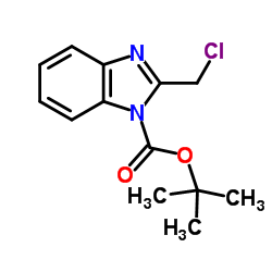 2-(氯甲基)-1H-苯并[d]咪唑-1-羧酸叔丁酯结构式