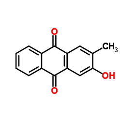 2-Hydroxy-3-methylanthraquinone Structure