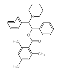[1,2-diphenyl-2-(1-piperidyl)ethyl] 2,4,6-trimethylbenzoate Structure