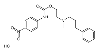 methyl-[2-[(4-nitrophenyl)carbamoyloxy]ethyl]-(3-phenylpropyl)azanium,chloride Structure
