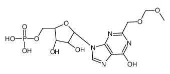[(2R,3S,4R,5R)-3,4-dihydroxy-5-[2-(methoxymethoxymethyl)-6-oxo-3H-purin-9-yl]oxolan-2-yl]methyl dihydrogen phosphate结构式