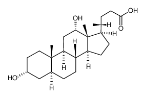 (3a,5a,12a)-3,12-dihydroxy-Cholan-24-oic acid结构式