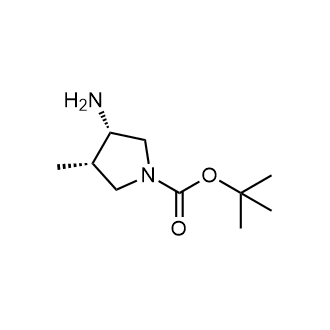 (3S,4S)-tert-Butyl 3-amino-4-methylpyrrolidine-1-carboxylate Structure