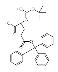 (2S)-2-[(2-methylpropan-2-yl)oxycarbonylamino]-5-oxo-5-trityloxypentanoic acid结构式