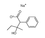 3-hydroxy-3-methyl-2-phenyl-valeric acid , sodium-salt结构式