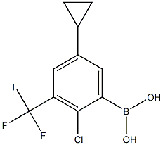 2-Chloro-3-trifluoromethyl-5-cyclopropylphenylboronic acid Structure