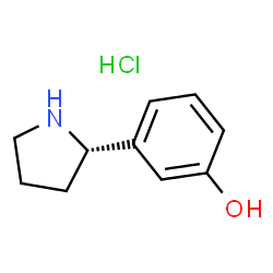 (S)-3-(吡咯烷-2-基)苯酚盐酸盐结构式