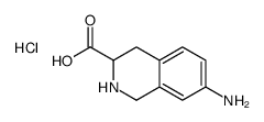 7-Amino-1,2,3,4-tetrahydro-3-isoquinolinecarboxylic acid hydrochloride Structure