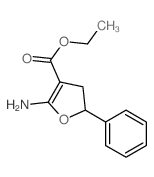 3-Furancarboxylic acid,2-amino-4,5-dihydro-5-phenyl-, ethyl ester结构式