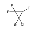 1-bromo-1-chloro-2,2,3-trifluorocyclopropane结构式