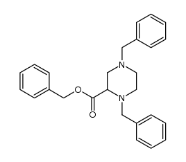 phenylmethyl 1,4-bis(phenylmethyl)-2-piperazinecarboxylate Structure