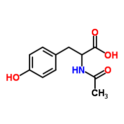 N-乙酰-DL-酪氨酸结构式