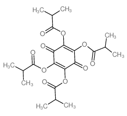 [2,4,5-tris(2-methylpropanoyloxy)-3,6-dioxocyclohexa-1,4-dien-1-yl] 2-methylpropanoate结构式