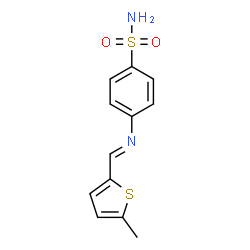 4-{[(5-methyl-2-thienyl)methylene]amino}benzenesulfonamide结构式