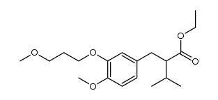 ethyl 2-(4-methoxy-3-(3-methoxypropoxy)benzyl)-3-methylbutanoate结构式