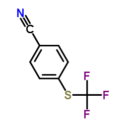 4-三氟甲硫基苯甲腈结构式