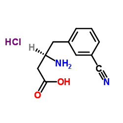 (R)-3-Amino-4-(3-cyanophenyl)-butyric acid-HCl Structure