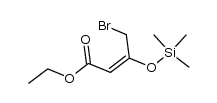 (E)-ethyl-4-bromo-3-trimethylsiloxy-2-butenoate结构式