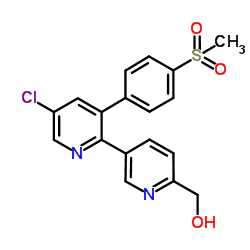 (5-氯-3-(4-(甲基磺酰基)苯基)-[2,3'-联吡啶]-6'-基)甲醇(依托考昔杂质)结构式