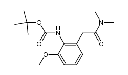 [3-methoxy-2-(tert-butyloxycarbonylamino)]phenylacetic acid dimethylacetamide结构式