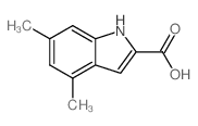 4,6-二甲基-1h-吲哚-2-羧酸结构式