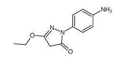 1-(p-aminophenyl)-3-ethoxy-2-pyrazolin-5-one结构式