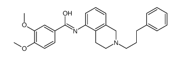 3,4-dimethoxy-N-[2-(3-phenylpropyl)-3,4-dihydro-1H-isoquinolin-5-yl]benzamide Structure