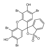 2',4',5',7'-tetrabromo-1,1-dioxospiro[2,1λ6-benzoxathiole-3,9'-xanthene]-3',6'-diol Structure