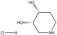 顺式-哌啶-3,4-二醇盐酸盐结构式