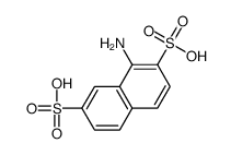1-amino-2,7-naphthalenedisulfonic acid Structure