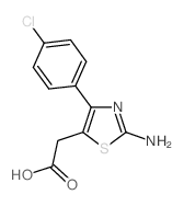 [2-氨基-4-(4-氯-苯基)-噻唑-5-基]-乙酸结构式