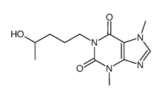 1-(4-hydroxypentyl)-3,7-dimethyl-1H-purine-2,6(2H,6H)-dione结构式