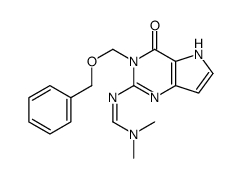N,N-dimethyl-N'-[4-oxo-3-(phenylmethoxymethyl)-5H-pyrrolo[3,2-d]pyrimidin-2-yl]methanimidamide Structure