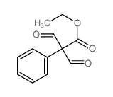 Benzeneacetic acid, a,a-diformyl-, ethyl ester Structure