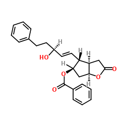 (3AR,4R,5R,6AS)-4-((S,E)-3-HYDROXY-5-PHENYLPENT-1-EN-1-YL)-2-OXOHEXAHYDRO-2H-CYCLOPENTA[B]FURAN-5-YL BENZOATE Structure