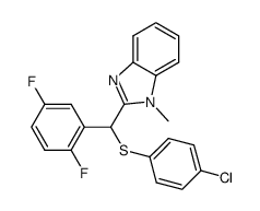 2-[[(4-Chlorophenyl)thio]-(2,5-difluorophenyl)methyl]-1-methyl-1H-benzimidazole Structure